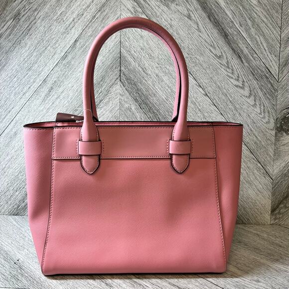 Kate Spade New York Womens Pink Melanie Textured PVC Crossbody Satchel Bag $359 - Picture 4 of 11
